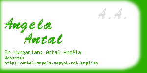 angela antal business card